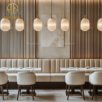 Design moderne Blanc carré Marbre Cuir Commercial Hôtel Café Table et Chaise Canapé Booth Sièges Ensemble de Meubles pour Restaurant