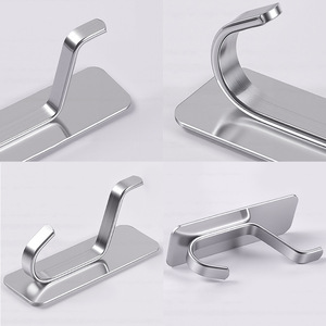 Left Steel Stainless Steel Wall <b>Hook</b> Rectangle Minimalist Durable Coat Hat Bathroom <b>Kitchen</b> Door <b>Hook</b> Single <b>Hook</b> Mounting - Product Image 1