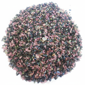 พลอยทัวร์มาลีนหลากสีธรรมชาติทรงหัวใจและทรงกลม สีชมพูและสีเขียว สำหรับทำสร้อยคอและเครื่องประดับ - Product Image 1