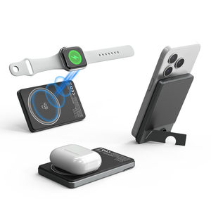 Banco <span class=keywords><strong>de</strong></span> Energía Magnético Delgado <span class=keywords><strong>de</strong></span> Aleación <span class=keywords><strong>de</strong></span> Aluminio con Soporte Metálico Oculto, Estación <span class=keywords><strong>de</strong></span> Carga Inalámbrica Rápida con Pantalla - Product Image 4