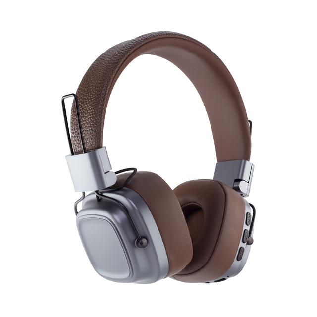 Retro Style On-Ear Wireless Headphones High Protein Leather Headphones Foldable Design Headphone with Soft Earmuffs