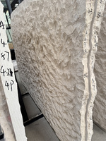 Panneaux de mur ondulés en pierre de fente naturelle attrayante dalle épaisse moderne de visage de roche de calcaire blanc