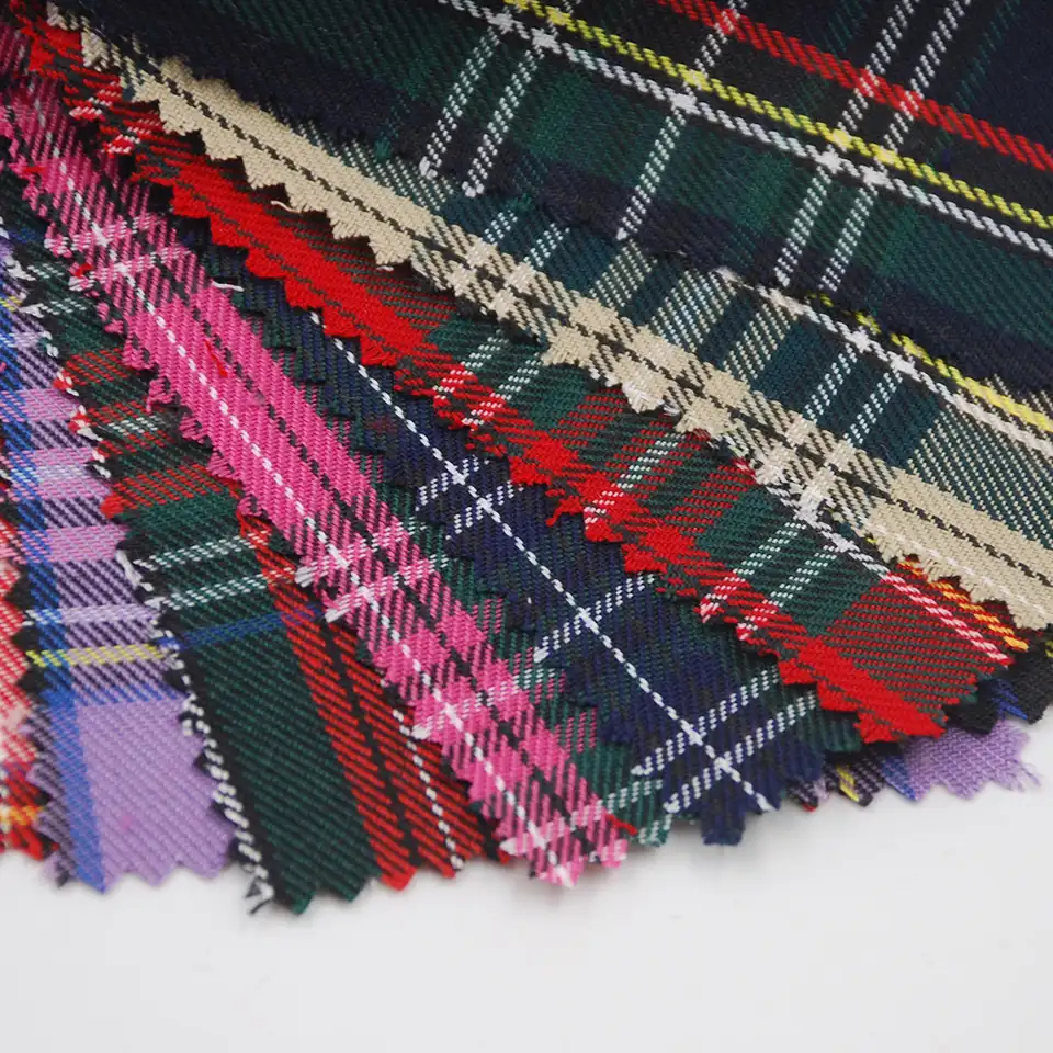 2022 New Fashion yarn dyed plaid check 100 polyester fabric for skirts shirt school uniform fabric