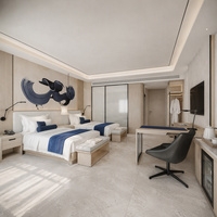 Personnalisation de meubles de hall d'hôtel moderne cinq étoiles mdf meubles d'hôtel quatre saisons