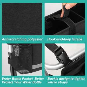 Sac de marche pliant avec porte-gobelet Sac de déambulateur noir pour seniors Panier de rangement Drive <span class=keywords><strong>Walker</strong></span> - Product Image 4