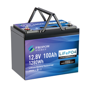 Propow Lead Acid <b>Batteries</b> Replacement <b>12V</b> 100Ah <b>Battery</b> for Marine Solar - Product Image 1