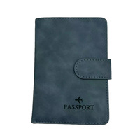 Porte-passeport d'avion RFID avec logo personnalisé Protecteur de billets Portable multifonction Voyage à l'étranger Fente multi-cartes Cuir PU