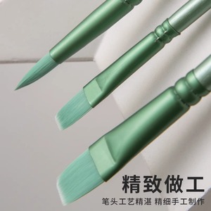 Juego de Pinceles para Pintura al Óleo Digital Maihui, Pinceles de Acuarela Profesionales con Cerdas de Nailon, Punta Redonda y Plana, para Estudiantes de Arte - Product Image 2