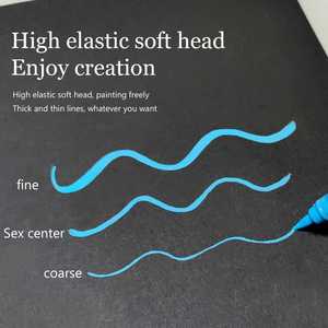 Ensemble de 120 marqueurs acryliques à pointe souple haute élasticité 1-5 mm, système d'encre <span class=keywords><strong>gratuit</strong></span> et qualité artiste pour l'art professionnel - Product Image 5