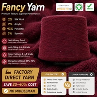 1/14NM Mink-like Softness Fuzzy Wool Blend Fancy Yarn Brushed Polyester Spandex Blended Yarn for Luxury Cardigan Knitwear