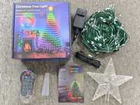 Guirlandes lumineuses intelligentes contrôlées par application, 6 pieds, 400 LED, synchronisation musicale, RGB, pour la décoration de l'arbre de Noël et des fêtes