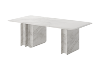 Table à manger de luxe en marbre naturel Telazzo pour la maison, design moderne, mobilier de salle à manger ovale, appartement personnalisé