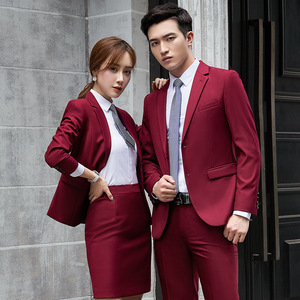 Black Business Suit For Men Women Formal Work Wear Anti Wrinkle Wool Blend Suits For Office Banking Insurance Jobs Adult Size - Product Image 2