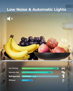 מקרר אוהומיה מקרר עם מקפיא 2 דלת תרמוסטט מתכוונן גדול קיבולת מיני מקרר - Product Image 2