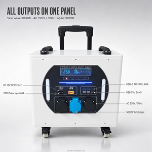<b>Portable</b> <b>Power</b> Station 5KW Trolley Energy Storage Generator LiFePO4 Mobile <b>Power</b> <b>Supply</b> for Outdoor RV Emergency Backup - Product Image 3