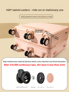 Valise de voyage pour enfants, nouvelle, montable, de haute qualité, 21 pouces, <span class=keywords><strong>avec</strong></span> six roues pivotantes verrouillables et roues épaissies - Product Image 3