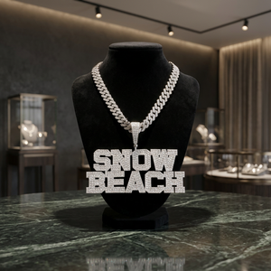 Custom Hiphop Gold Plated Iced Out Letter Pendant Moissanite Charm 925 Sterling <b>Silver</b> Double Row Bold <b>Initial</b> Party <b>Necklace</b> - Product Image 1