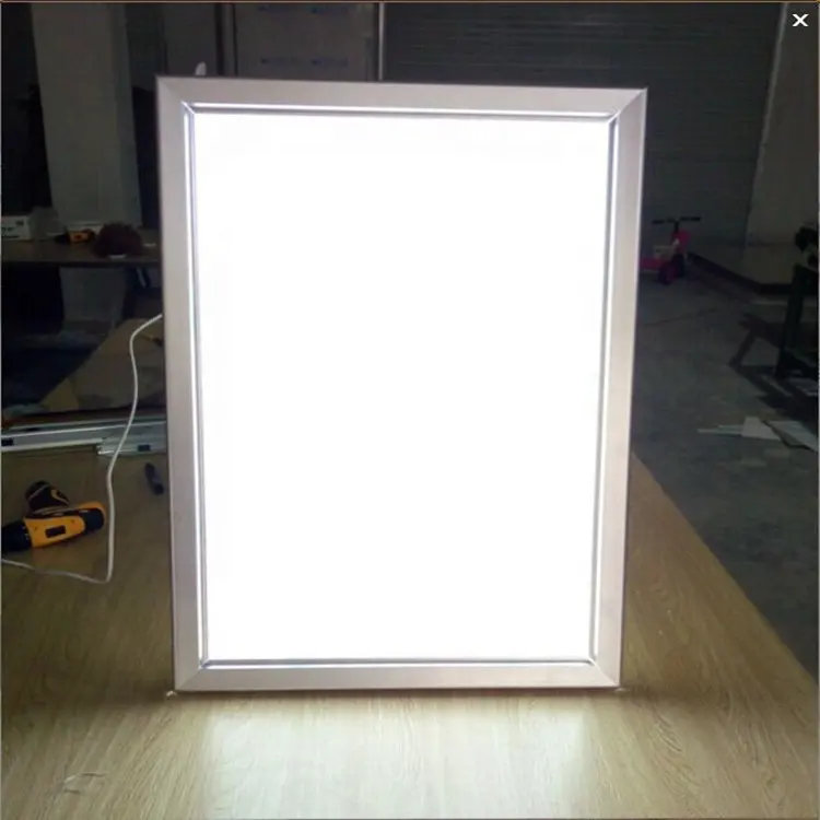 High Brightness A1 A2 A3 Customized Led Snap Frame Lightbox Acrylic Panel 40mm Aluminum Frame Vertical Slim Light Boxes