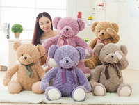 Ours en peluche brun timide en peluche, jouet en peluche, ours en peluche à articulation magnétique