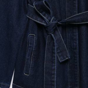 Chaqueta vaquera retro lavada para mujer 2025, estilo versátil con cintura y solapa, corte holgado, ideal para otoño/invierno y verano, ecológica - Product Image 4