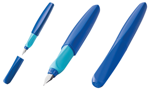 M&G Ergonomic Fountain <b>Pens</b> Pure Blue Super Soft Ergonomic Rubber Grip School Student Kids Fountain <b>Pen</b> - Product Image 4