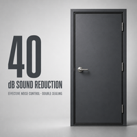 Porte insonorisée industrielle en gros d'usine, porte acoustique robuste pour solution de barrière sonore pour usine