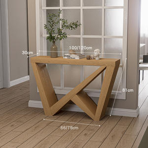 Table <span class=keywords><strong>console</strong></span> nordique moderne personnalisable, design créatif et simple, <span class=keywords><strong>bureau</strong></span> mural d'entrée en bois massif pour la maison, le <span class=keywords><strong>bureau</strong></span> et le salon - Product Image 2