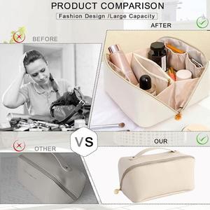 Trousse de Maquillage de Voyage Broderie Logo Grande Capacité Femme Polyester Organisateur Cosmétique Fermeture Éclair Étanche Intérieur Zippé - Product Image 4