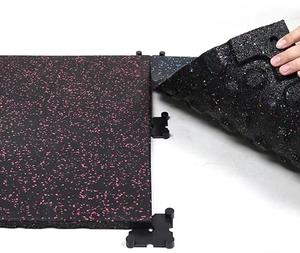 중국 제조 도매 SBR + EPDM 친환경 다채로운 고무 체육관 바닥 매트 상업용 실내 실외 사용 - Product Image 4