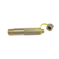 Bouchon d'essai en laiton à diaphragme EPDM HI-TEK HK-100XL avec raccord NPT mâle 1/4 po, lisse, pour manomètres d'irrigation agricole