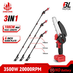 Ensemble <span class=keywords><strong>d</strong></span>'outils de jardin sans fil ONEVAN, cisailles électriques sans fil, scie à chaîne sans fil avec scie à branches télescopique - Product Image 3