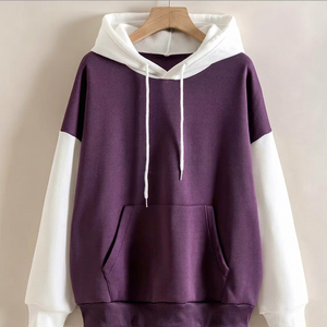 Sweat à capuche unisexe brodé 100 % coton, différentes couleurs, coupe oversize, décontracté, pour l'hiver, avec poche - Product Image 1