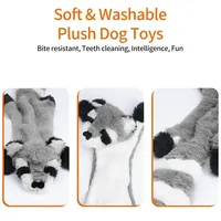 Jouets interactifs pour chiens sans rembourrage, en tissu doux, durable et écologique, jouet à mâcher en peluche sans rembourrage, 2 haut-parleurs pour chiots