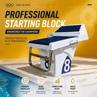 Bestseller Fina-Zugelassene Glasfaser-Schwimmbad-Startblöcke Rutschfest UV-Beständig Anpassbares Logo für Wettkampf und Training