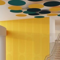 Panneau acoustique suspendu léger, moderne, écologique, facile à installer, en feutre PET, réduction du bruit, 100% polyester