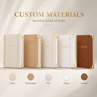 Cuaderno de Papel de Bambú Mini A4 Personalizable con Cubierta de PVC, Estilo Hojas Sueltas, 100 Hojas de Papel Kraft, Diario con Bolígrafo, Proveedor