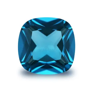 Piedra de fundición de gemas, ajuste de cera suelta, cojín de espinela azul cortada, gemas, ajuste en cera para joyería, 119