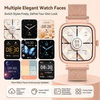 Montre connectée avec écran TFT carré, chargement magnétique, bracelet milanais, surveillance de l'oxygène sanguin et du sommeil pour les couples