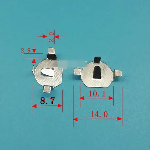 100pcs/lot CR927 button battery holder 90 degree patch plate CR927 battery shrapnel battery conductive sheet