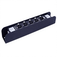 Répartiteur DMX512 1 entrée 4 sorties Pknight CA8402B, amplificateur de signal optiquement isolé, commande par interrupteur, LED 4100K blanc neutre, cuivre