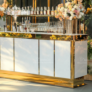 חלום באיכות גבוהה אירוע חתונה נירוסטה יוקרה מלבן זהב דלפק שולחן - Product Image 3