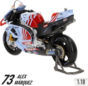 Maisto Ducati Gresini MotoGP 2024 Alex Márquez # Modelo a Escala 1:18 de Metal con Acabados Realistas, Soporte de Exhibición Incluido, Juguete Coleccionable - Product Image 2