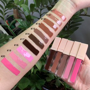 Échantillons Gratuits Vente en Gros <span class=keywords><strong>Gloss</strong></span> à Lèvres Rose <span class=keywords><strong>Clair</strong></span> Personnalisé Végétalien Scintillant Transparent - Product Image 3