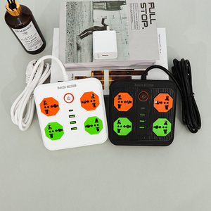 NEW TIMES ABS Material Power Strip en blanco y negro 4 Outlets Switch Extension Cable Sockets 10A Corriente nominal - Product Image 6