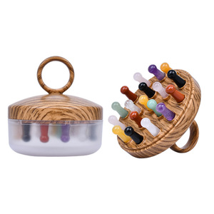 Peine de masaje de cuero cabelludo de alta calidad, masajeador de desbloqueo de meridianos, base de ABS, peine Guasha para <span class=keywords><strong>uñas</strong></span> de dientes de Jade - Product Image 1