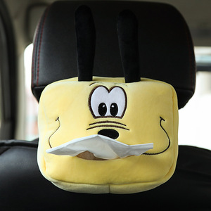 Boîte à mouchoirs en peluche cochon mignon, support portable à ventouse pour dossier de siège, pare-soleil, accoudoir, multifonctionnel pour voiture et maison - Product Image 2
