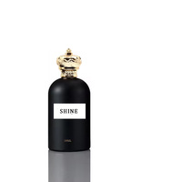 Venta al por mayor personalizado negro 100ml 50ml 30ml botella de perfume de lujo vacío vidrio Spray botellas de perfume embalaje con tapa