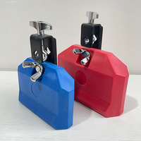 Plastic Cow Bell and Square Clapper Shelf Percussion Instrument Durable Teaching Aid Set