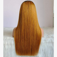 Perruques Lace Front Brésiliennes T1b Marron 100% Cheveux Humains, Tissages Frontaux, Véritables Perruques en Cheveux Naturels pour Femme