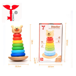 Nuevo diseño colorido educativo <span class=keywords><strong>de</strong></span> madera Torre pila <span class=keywords><strong>de</strong></span> juego para los niños - Product Image 1